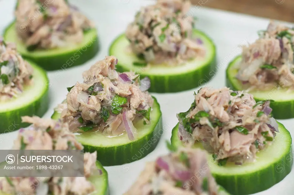 Tuna and Cucumber Canapes _ With Recipe
