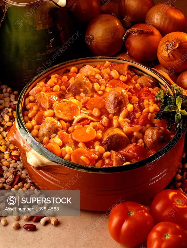 Traditional pork and beans