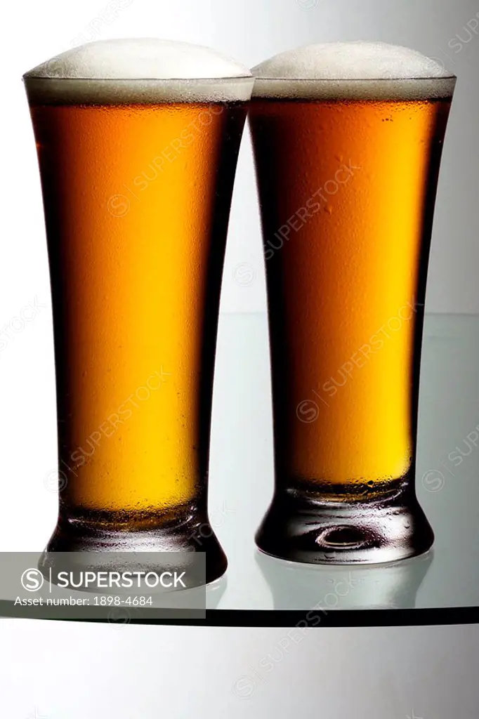 Two lager beers