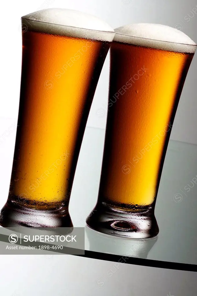 Two lager beers