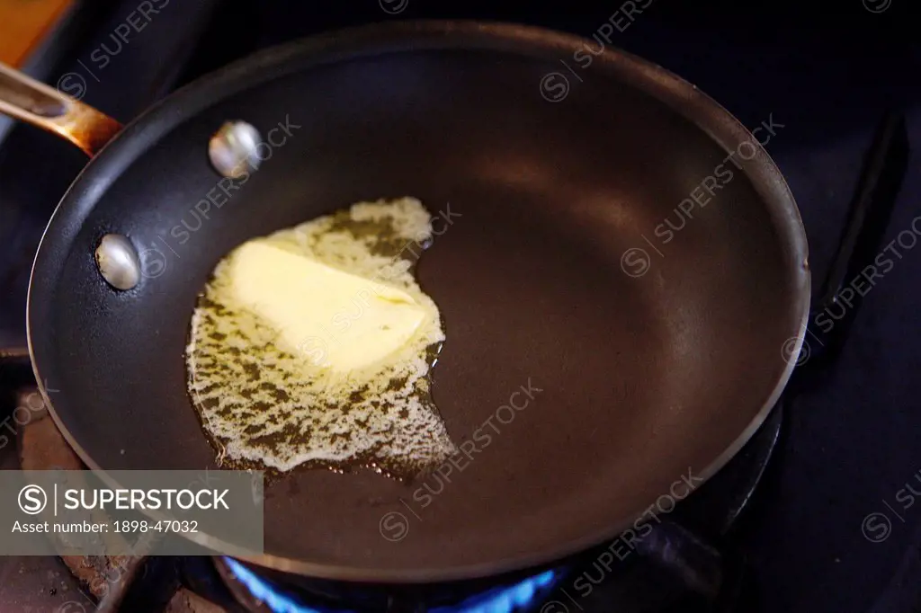 Butter melting in Pan