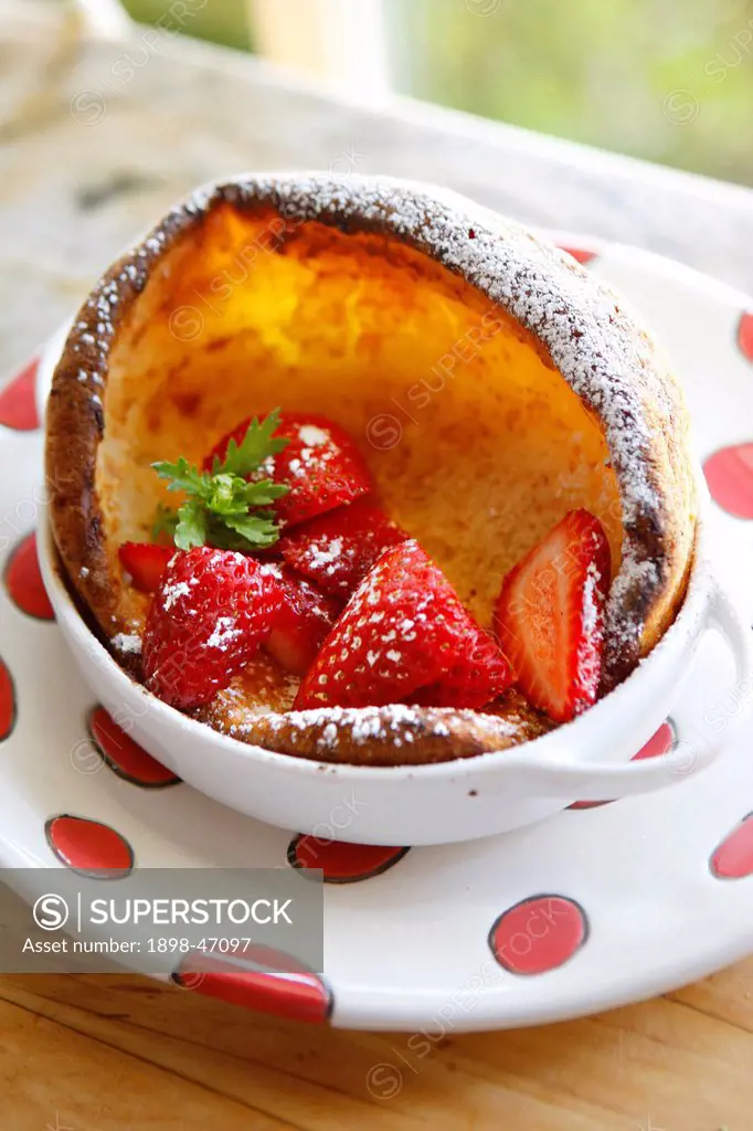 Cambozola Cheese Pancake with Strawberries
