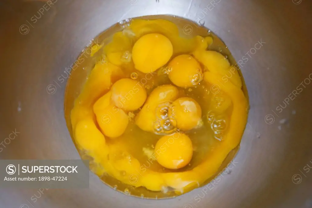 Eggs yolks in Bowl