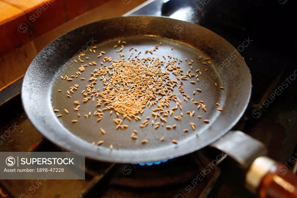 Cumin Seeds in Pan