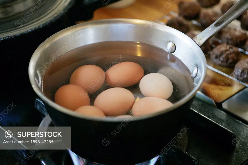 Boiling Eggs in saucepan