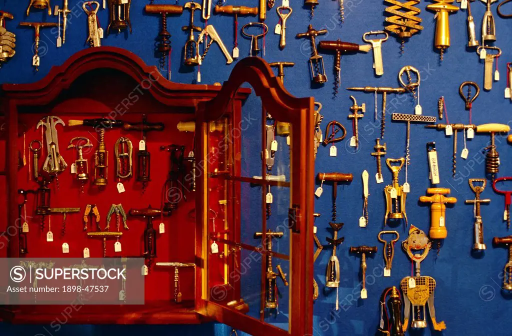 Assortment of Corkscrews at a wine museum in South Africa