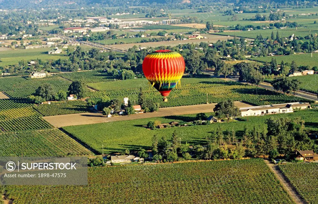 Hot Air Ballooning, Napa Valley, California, North America