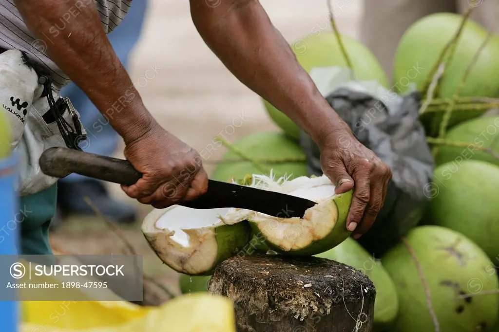Coconut Stall, Belle Mare, Mauritius