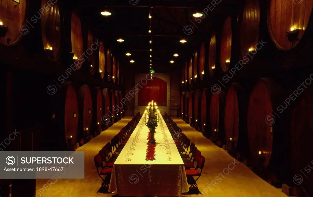 Banquet in wine vaults
