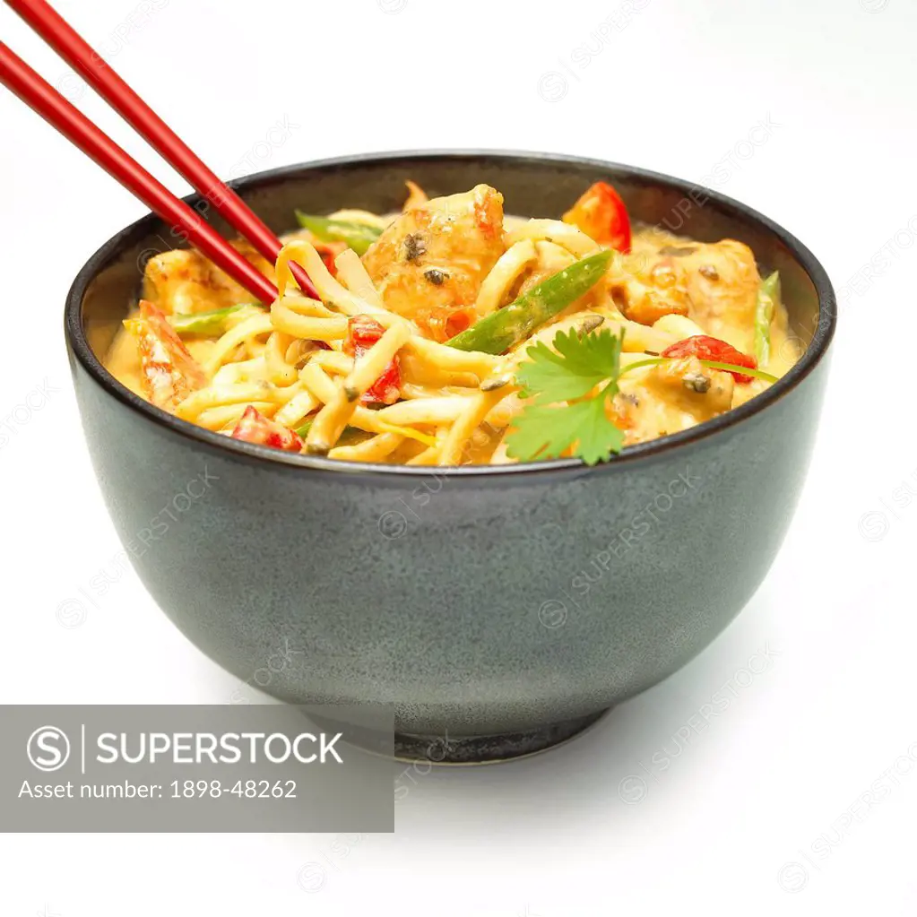 Red Thai Chicken Noodles