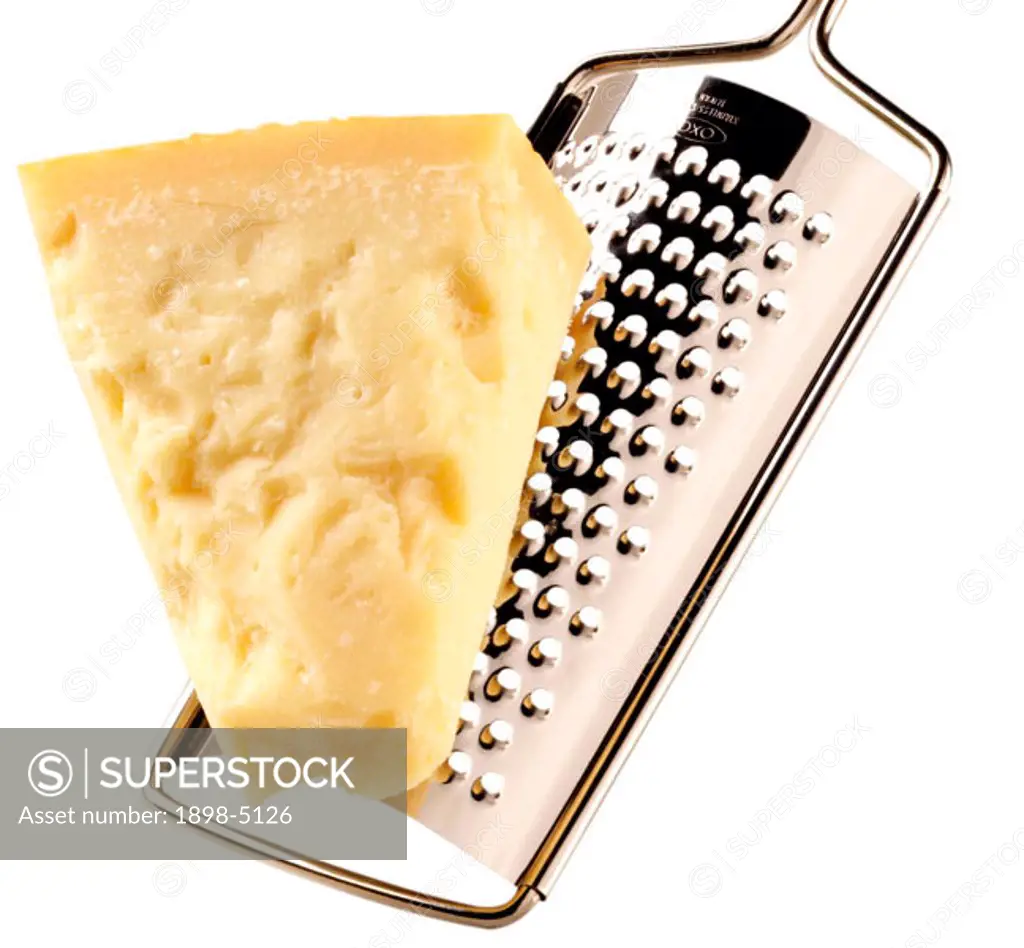 Parmesan cheese and grater