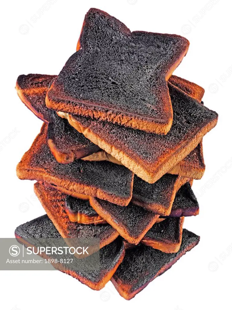 STACK OF BURNT TOAST CUT OUT