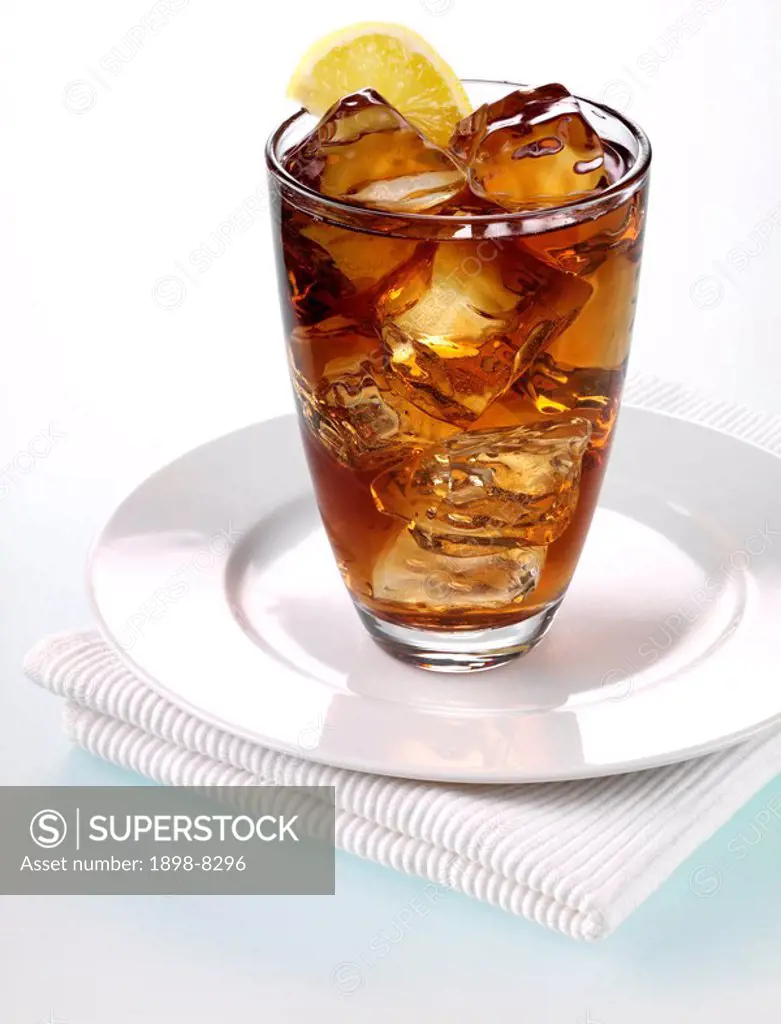 Glass Of Ice Tea With Lemon