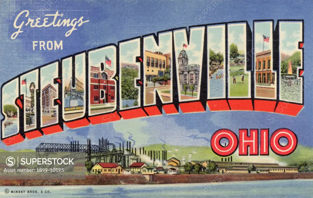 Greeting Card from Steubenville, Ohio. ca. 1941, Steubenville, Ohio, USA, Greeting Card from Steubenville, Ohio 