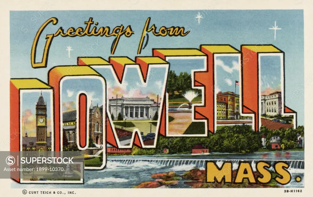 Greeting Card from Lowell, Massachusetts. ca. 1943, Lowell, Massachusetts, USA, Greeting Card from Lowell, Massachusetts 