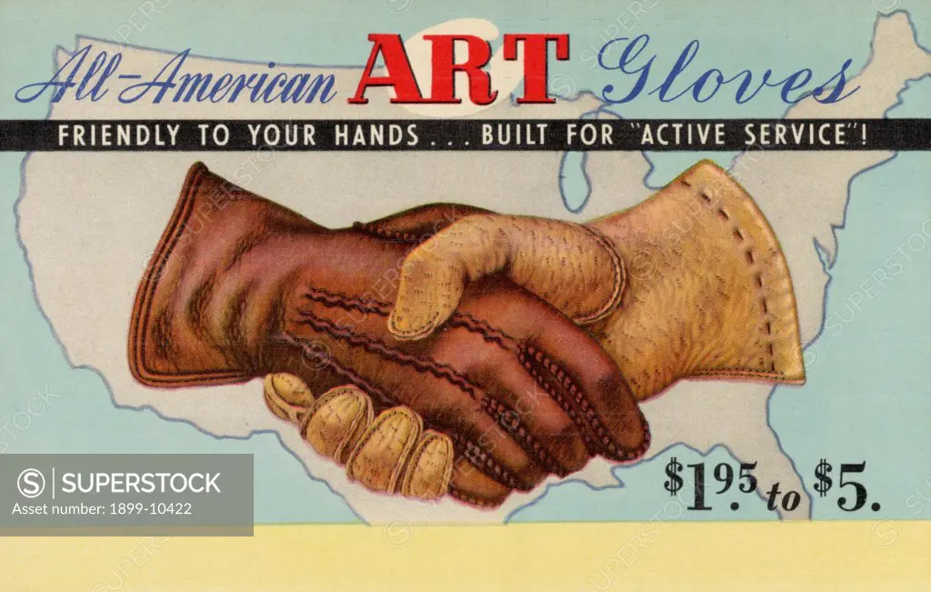 Advertisement for Gloves. ca. 1942, DID YOU ORDER YOUR FREE GLOVE CARDS A Special glove Card Mailing Will PAY 300 CARDS WITH 1c STAMPS ATTACHED $3.00 (All You Pay is the Postage) YOUR STORE IMPRINT FREE Send Your Order in NOW Enter our order forGlove Post Cards (Fill in quantity), Print as follows (2 lines maximum)Ordered By: NAMESTORE 
