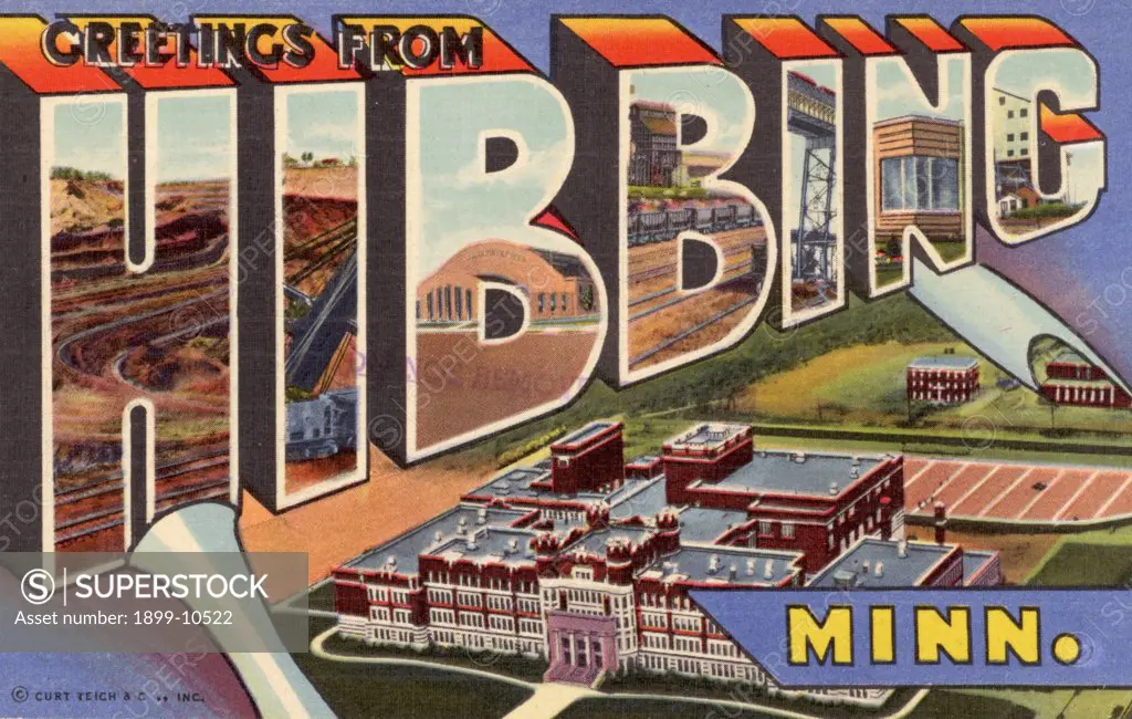 Greeting Card from Hibbing, Minnesota. ca. 1946, Hibbing, Minnesota, USA, Greeting Card from Hibbing, Minnesota 