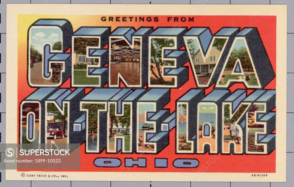 Greeting Card from Geneva-on-the-Lake, Ohio. ca. 1944, Geneva-on-the-Lake, Ohio, USA, Greeting Card from Geneva-on-the-Lake, Ohio 