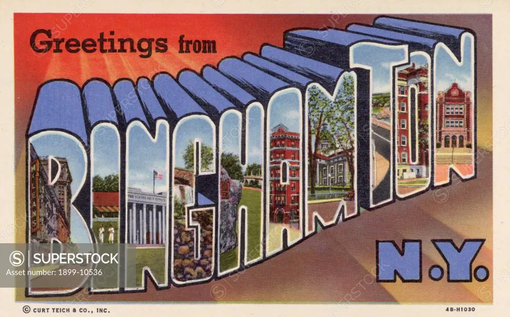 Greeting Card from Binghamton, New York. ca. 1944, Binghamton, New York, USA, Greeting Card from Binghamton, New York 