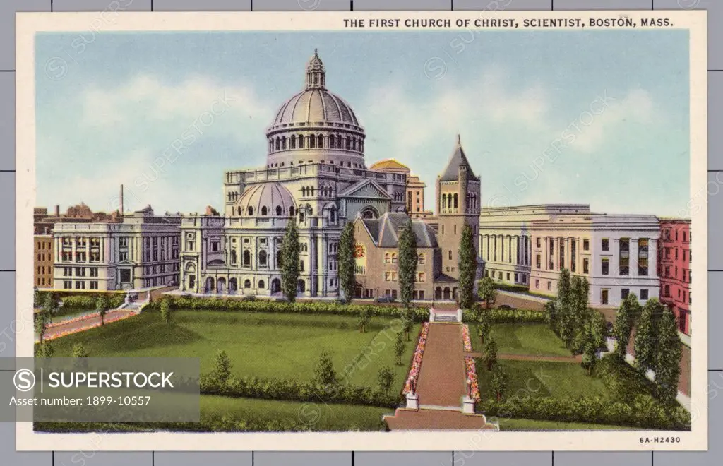 First Church of Christ, Scientist in Boston. ca. 1936, Boston, Massachusetts, USA, THE FIRST CHURCH OF CHRIST, SCIENTIST, BOSTON, MASS. 