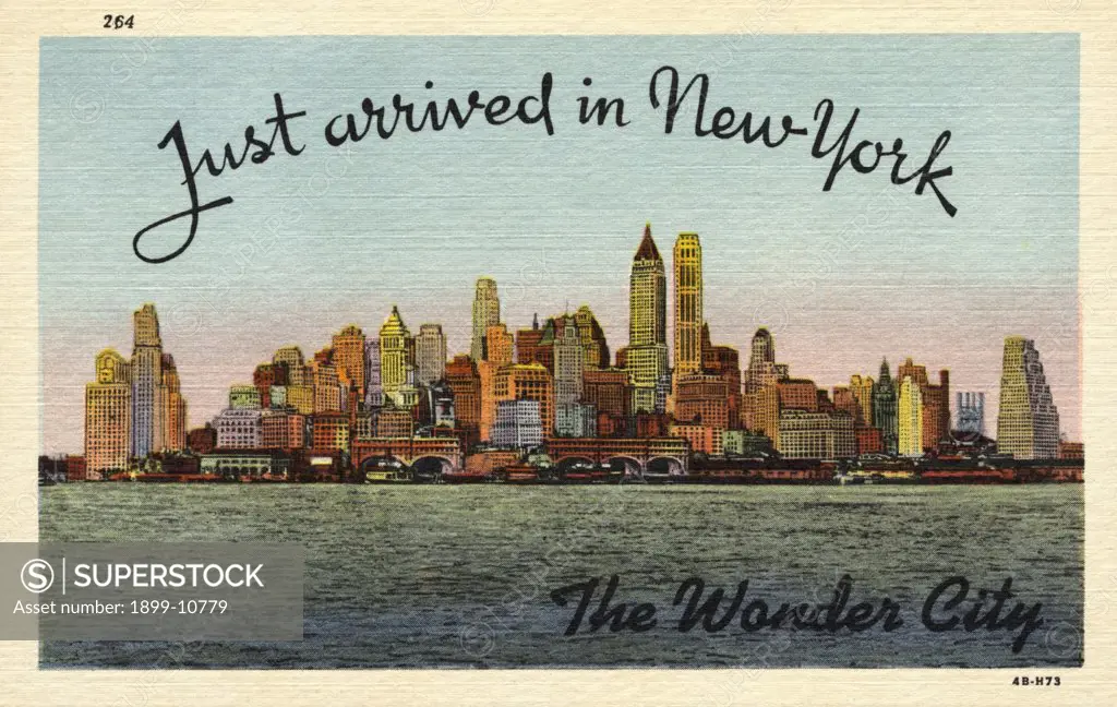 Greeting Card from New York City. ca. 1944, New York, New York, USA, Greeting Card from New York City 