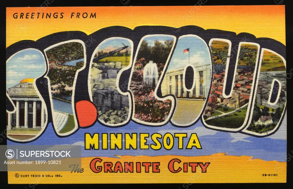 Greeting Card from St. Cloud, Minnesota. ca. 1945, St. Cloud, Minnesota, USA, Greeting Card from St. Cloud, Minnesota 