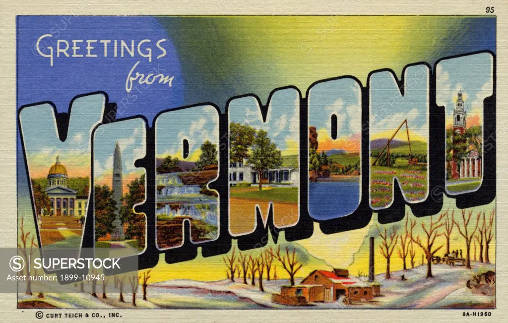 Greeting Card from Vermont. ca. 1939, Vermont, USA, Greeting Card from Vermont 