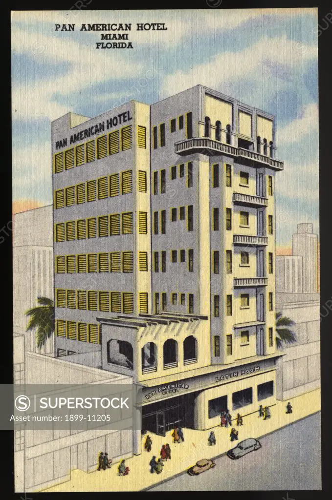 Pan American Hotel. ca. 1948, Miami, Florida, USA, PAN-AMERICAN HOTEL In the Heart of Miami. 27 N.E. Second Avenue. MIAMI, FLORIDA. Se Hable Espanol. 