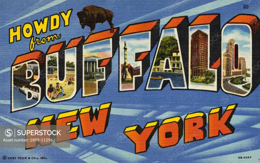 Greeting Card from New York. ca. 1949, Buffalo, New York, USA, Greeting Card from New York 