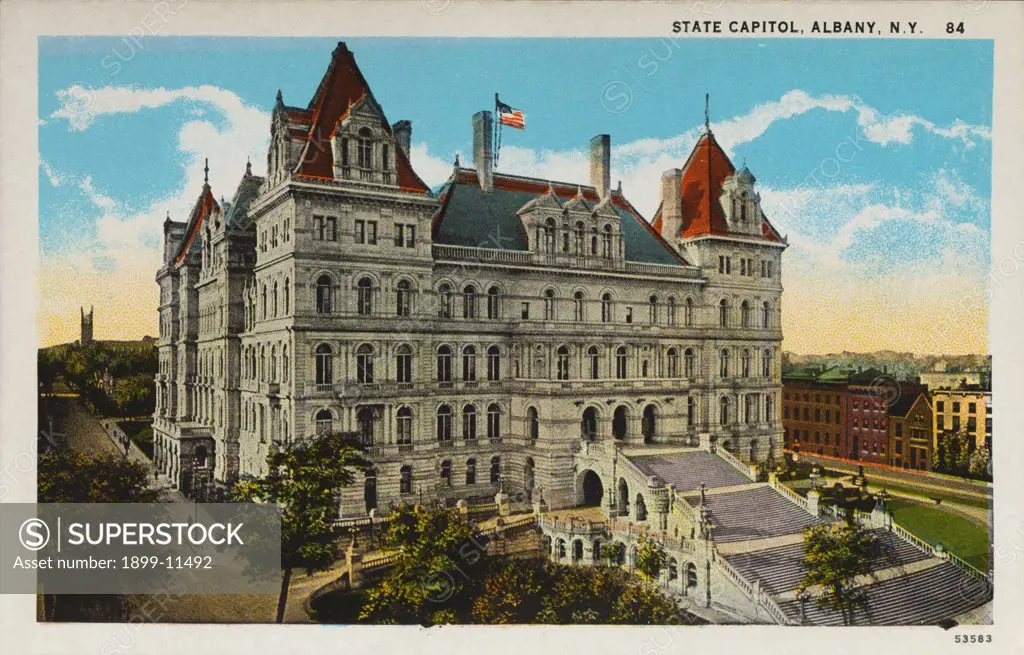 Postcard of New York State Capitol Building. ca. 1914, STATE CAPITOL, ALBANY, N.Y. 84 