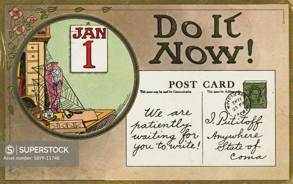 Do It Now Postcard. 1914, Do It Now Postcard 