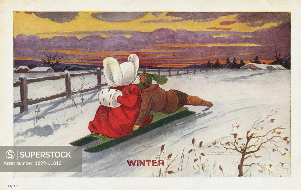 Winter Postcard. 1906, Winter Postcard 