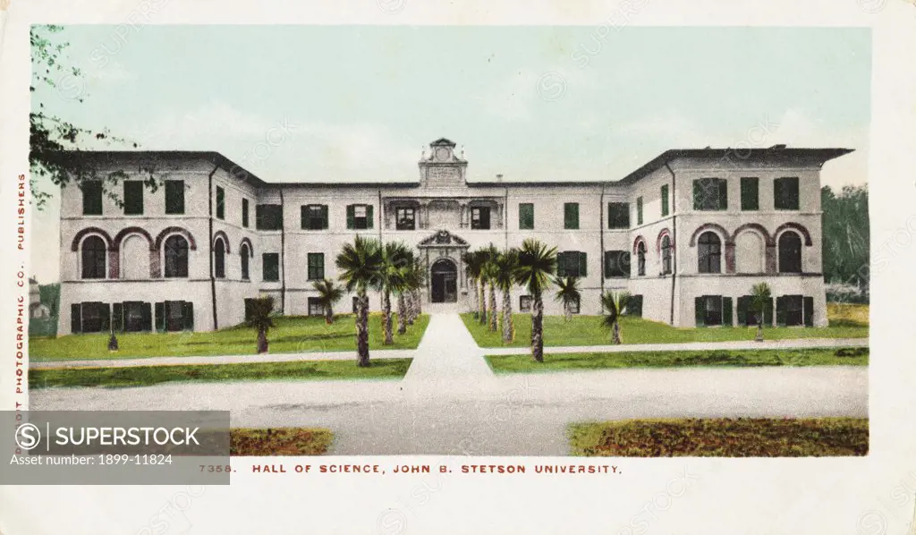 Hall of Science, John B. Stetson University Postcard. ca. 1903, Hall of Science, John B. Stetson University Postcard 