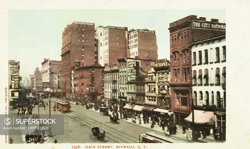 Main Street, Buffalo, N.Y. Postcard. ca. 1903, Main Street, Buffalo, N.Y. Postcard 