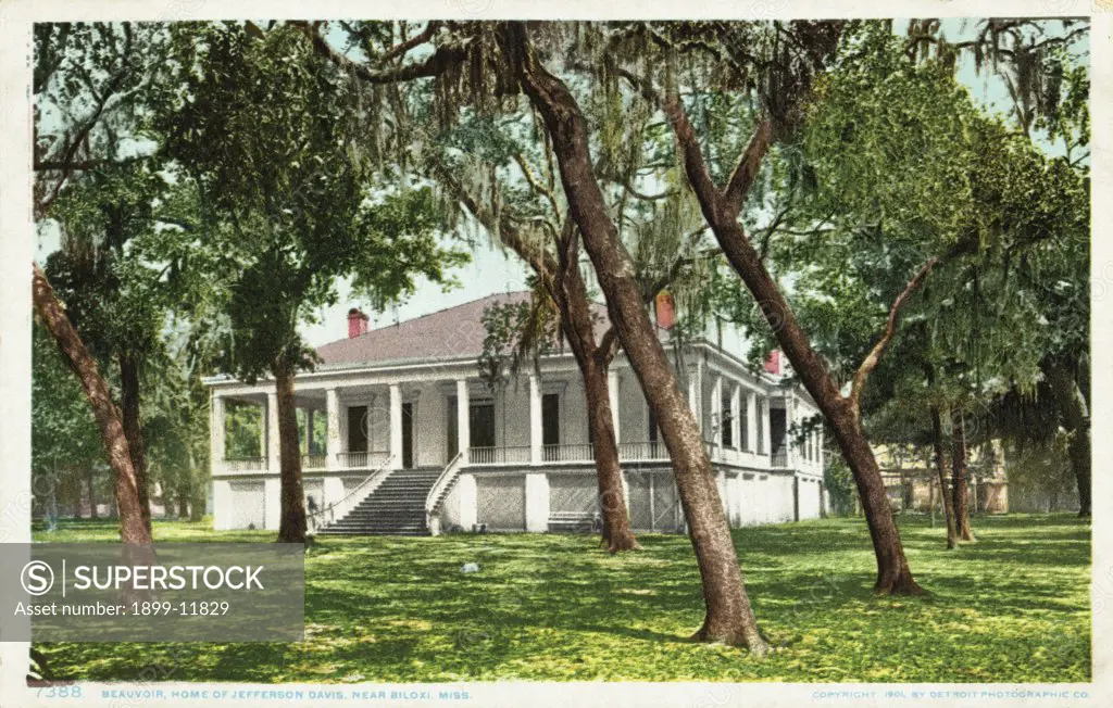 Beauvoir, Home of Jefferson Davis, near Biloxi, Miss. Postcard. 1901, Beauvoir, Home of Jefferson Davis, near Biloxi, Miss. Postcard 
