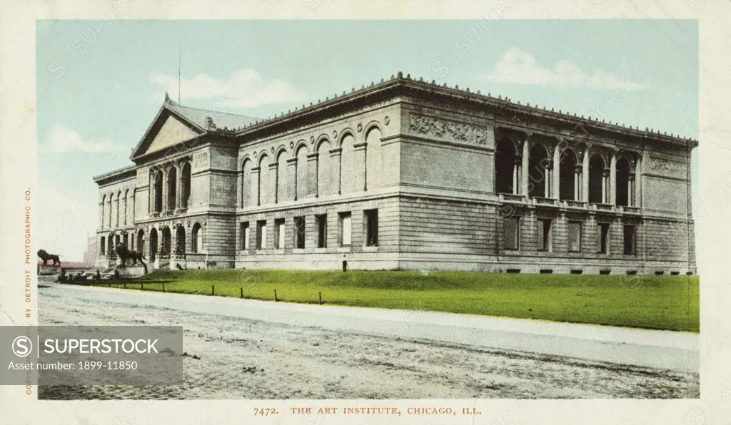 Postcard of the Art Institute of Chicago. 1904, Postcard of the Art Institute of Chicago 