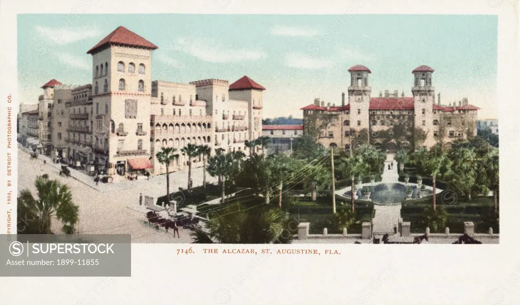 The Alcazar, St. Augustine, Fla. Postcard. 1903, The Alcazar, St. Augustine, Fla. Postcard 