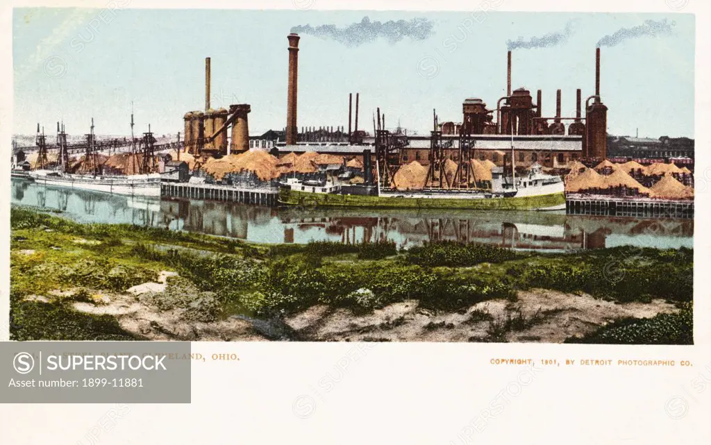 A Steel Plant, Cleveland, Ohio Postcard. 1901, A Steel Plant, Cleveland, Ohio Postcard 
