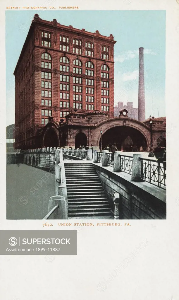 Postcard of Union Station in Pittsburgh. ca. 1904, Postcard of Union Station in Pittsburgh 