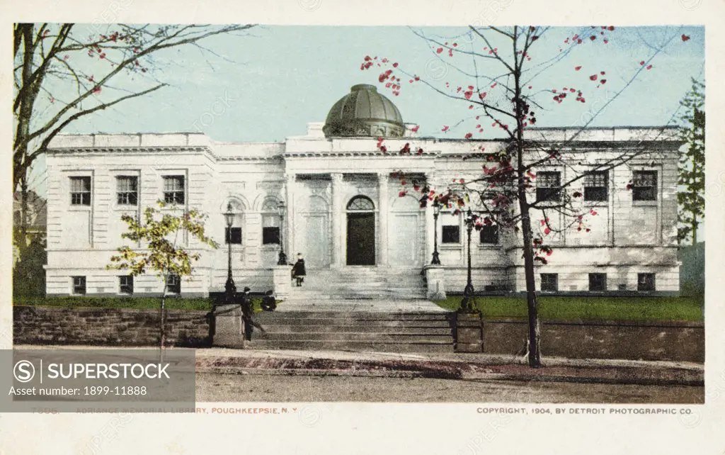 Adriance Memorial Library Postcard. ca. 1904, Adriance Memorial Library Postcard 