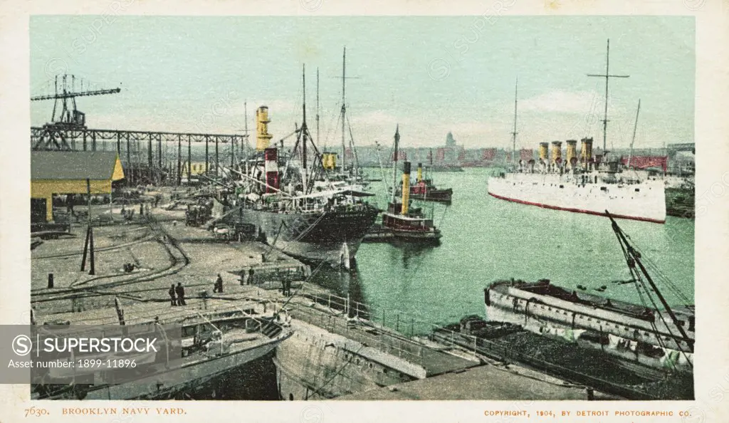 Brooklyn Navy Yard Postcard. ca. 1904, Brooklyn Navy Yard Postcard 