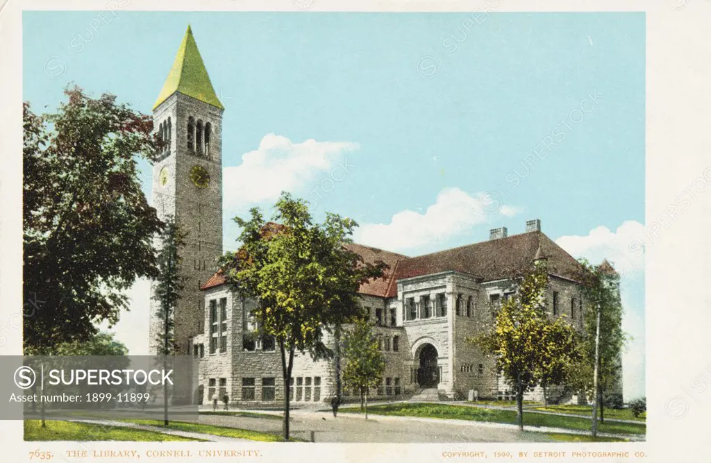 The Library, Cornell University Postcard. ca. 1900, The Library, Cornell University Postcard 