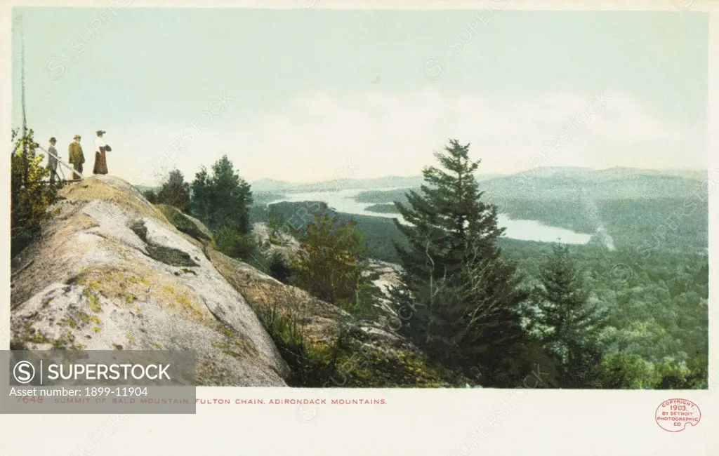 Summit of Bald Mountain Postcard. ca. 1904, Summit of Bald Mountain Postcard 