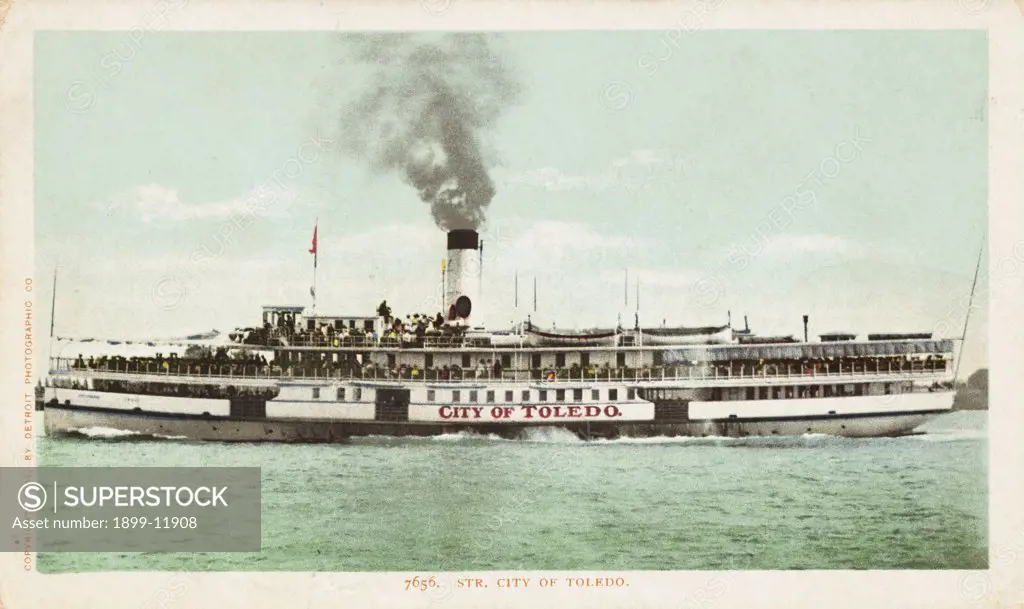 Steamer, 'City of Toledo' Postcard. ca. 1904, Steamer, 'City of Toledo' Postcard 