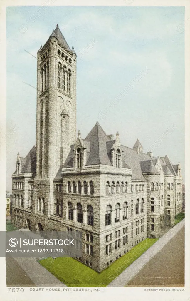 Postcard of Court House in Pittsburgh. ca. 1903, Postcard of Court House in Pittsburgh 