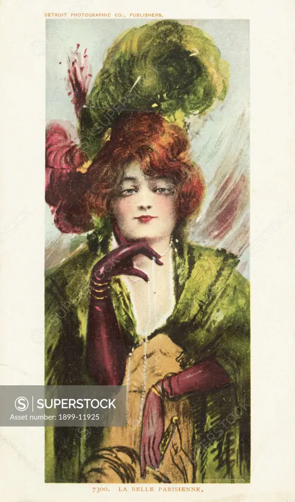 La Belle Parisienne Postcard. ca. 1903, La Belle Parisienne Postcard 