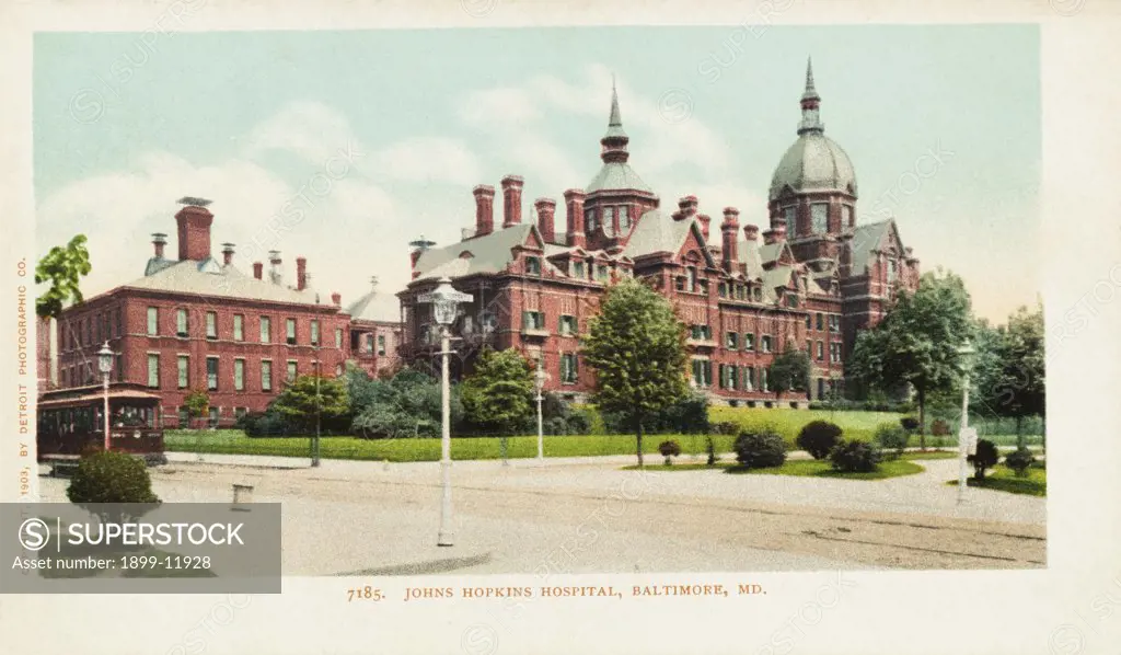 Johns Hopkins Hospital Postcard. 1903, Johns Hopkins Hospital Postcard 