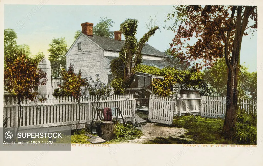 Gen. Meade's Headquarters at Gettysburg Postcard. 1903, Gen. Meade's Headquarters at Gettysburg Postcard 