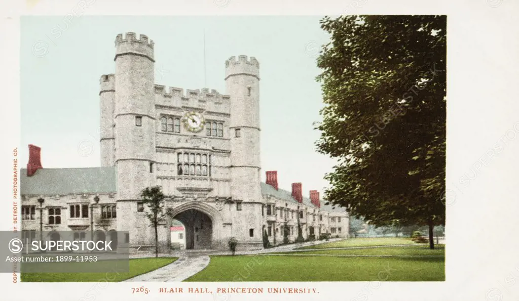 Blair Hall, Princeton University Postcard. 1900, Blair Hall, Princeton University Postcard 