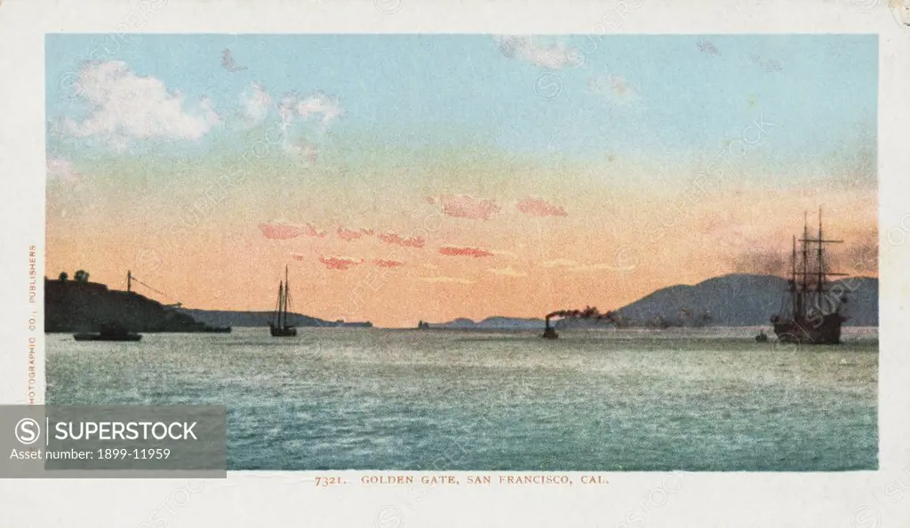 Golden Gate, San Francisco, Cal. Postcard. ca. 1904, Golden Gate, San Francisco, Cal. Postcard 